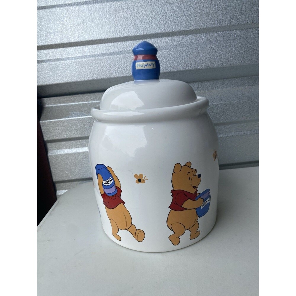 Vintage 1997 Disney Winnie The Pooh Ceramic Cookie Jar Treasure Craft Hunny